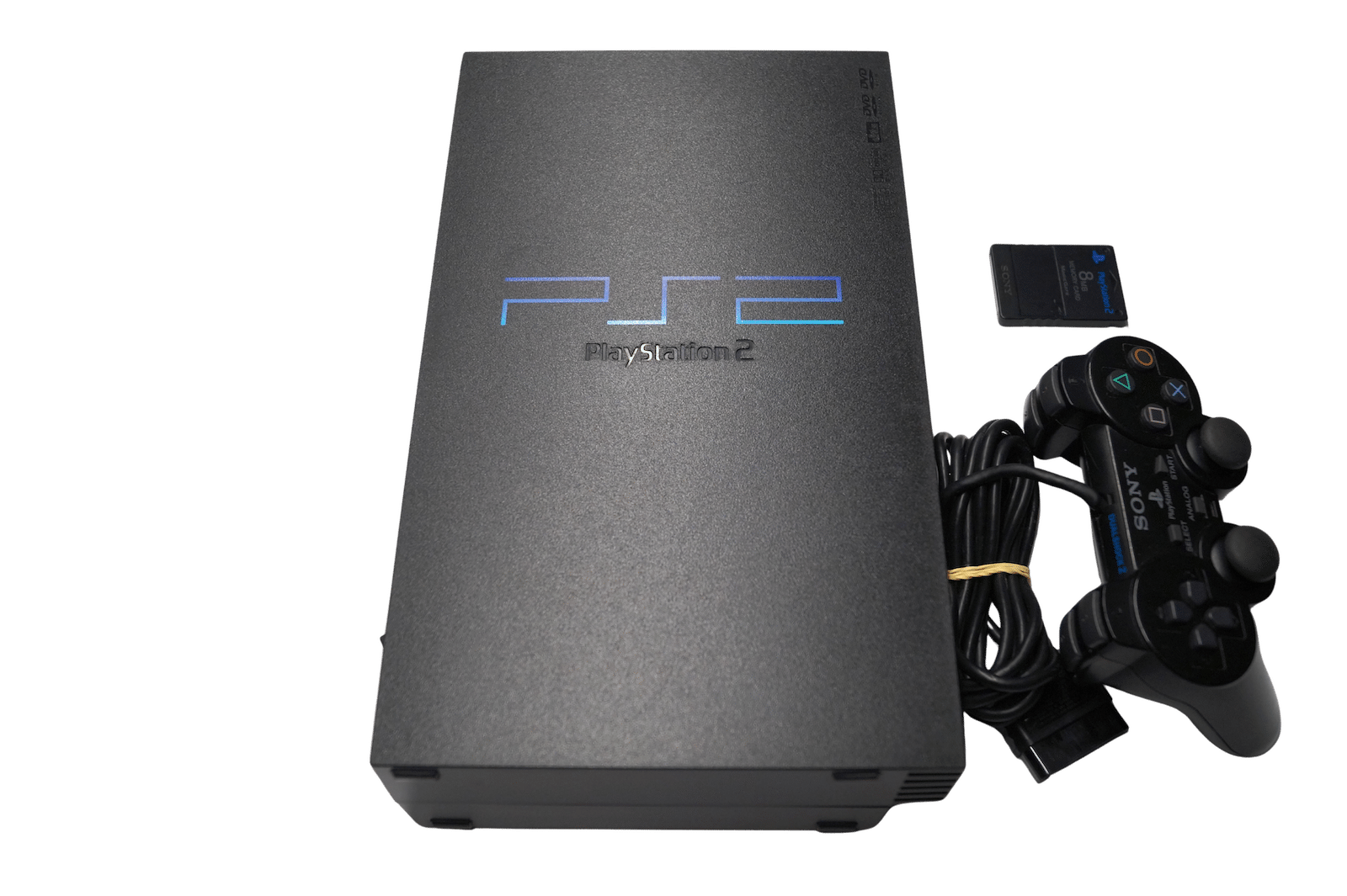 Playstation 2 med 1 Controller og 8MB Memory Card (Brugt)