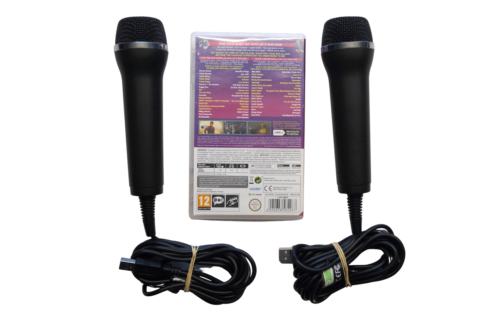 Let’s Sing 2025 med 2 mikrofoner – Nintendo Switch (Brugt)