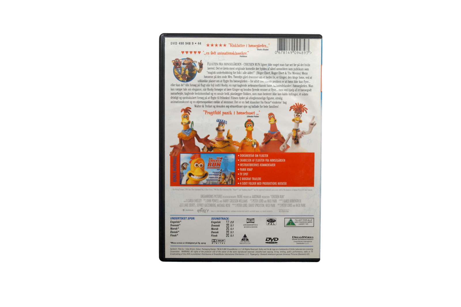 Flugten fra Hønsegården – DVD (Brugt)