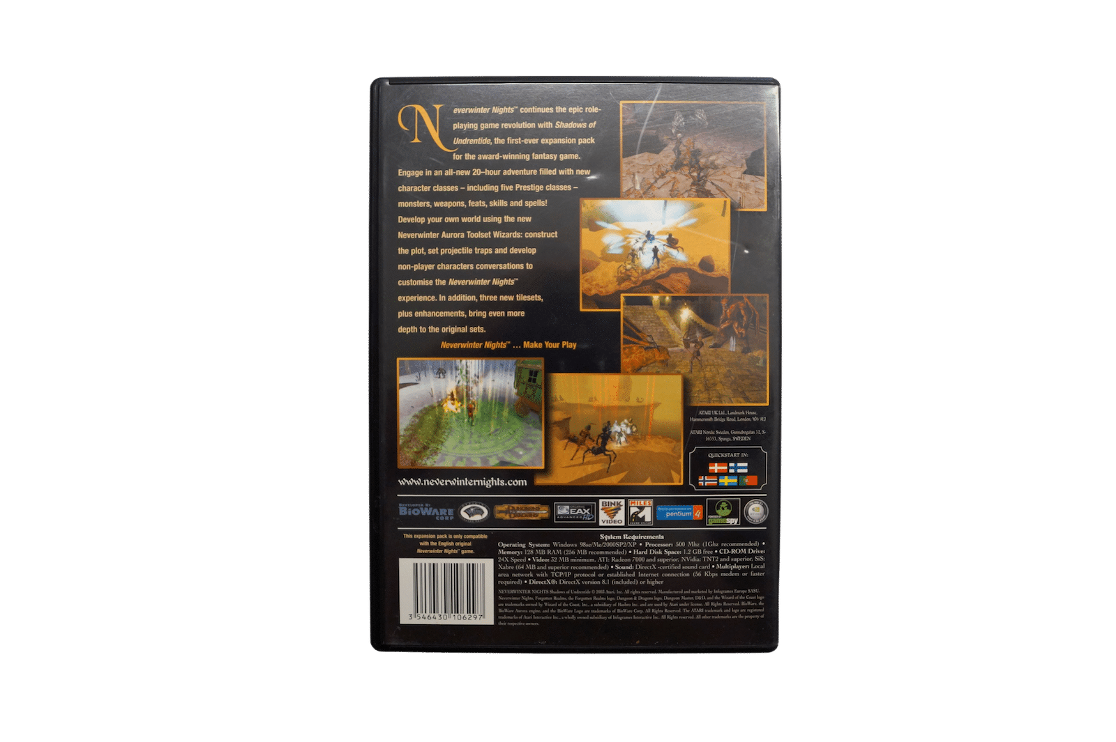 Neverwinter Nights: Shadows of Undrentide - Expansion Pack – PC (Brugt)