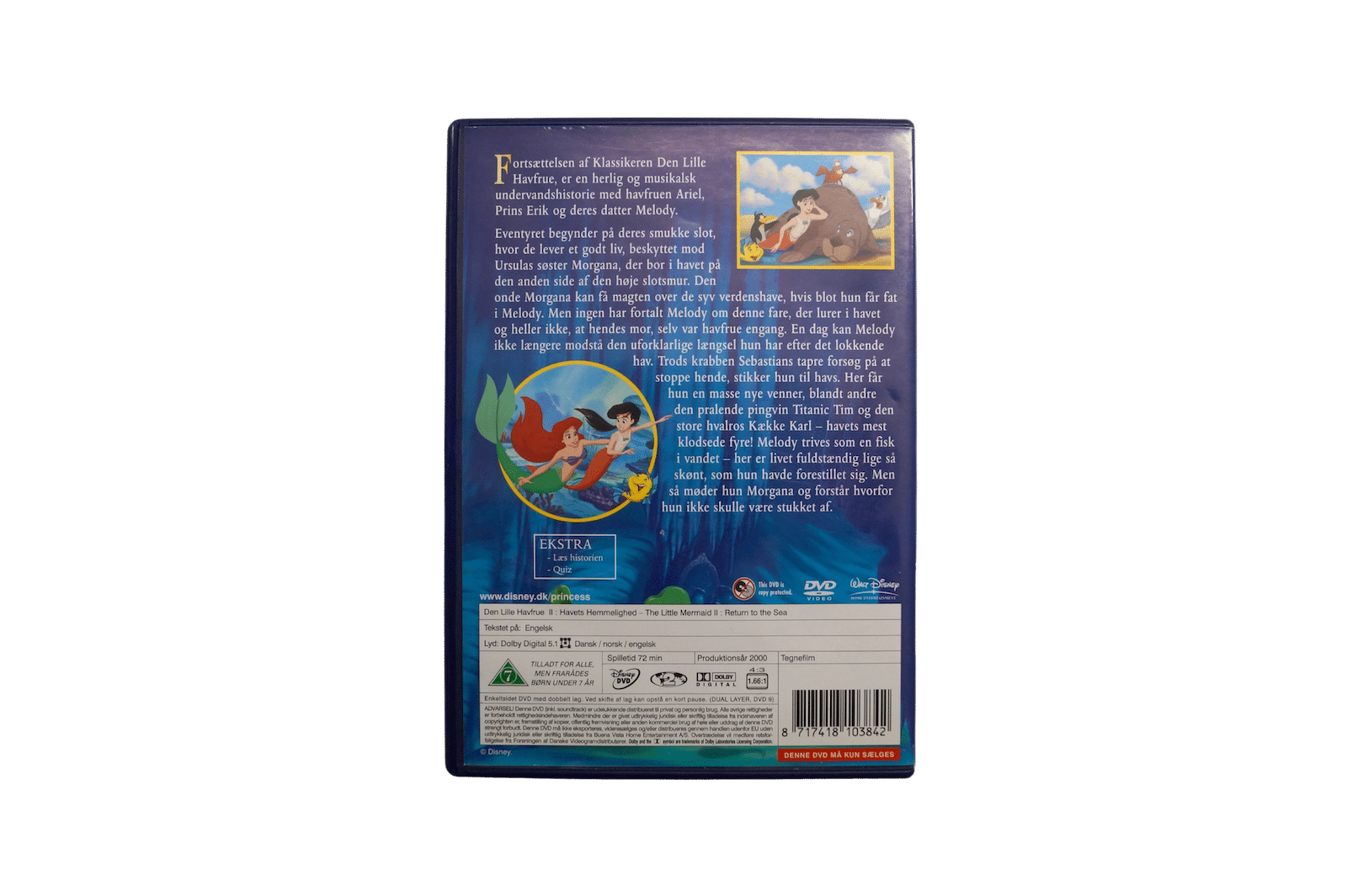 Disneys Den Lille Havfrue II: Havets Hemmelighed – DVD (Brugt)