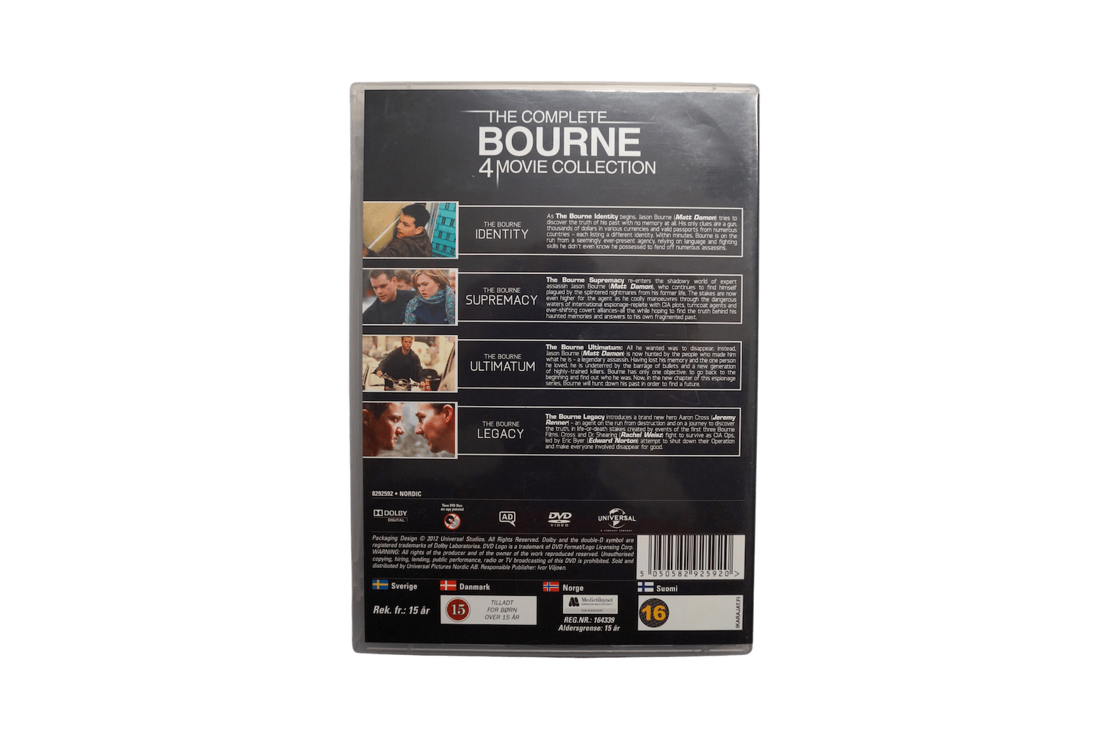 The Complete Bourne 4 Movie Collection – 4 Film – DVD (Brugt)