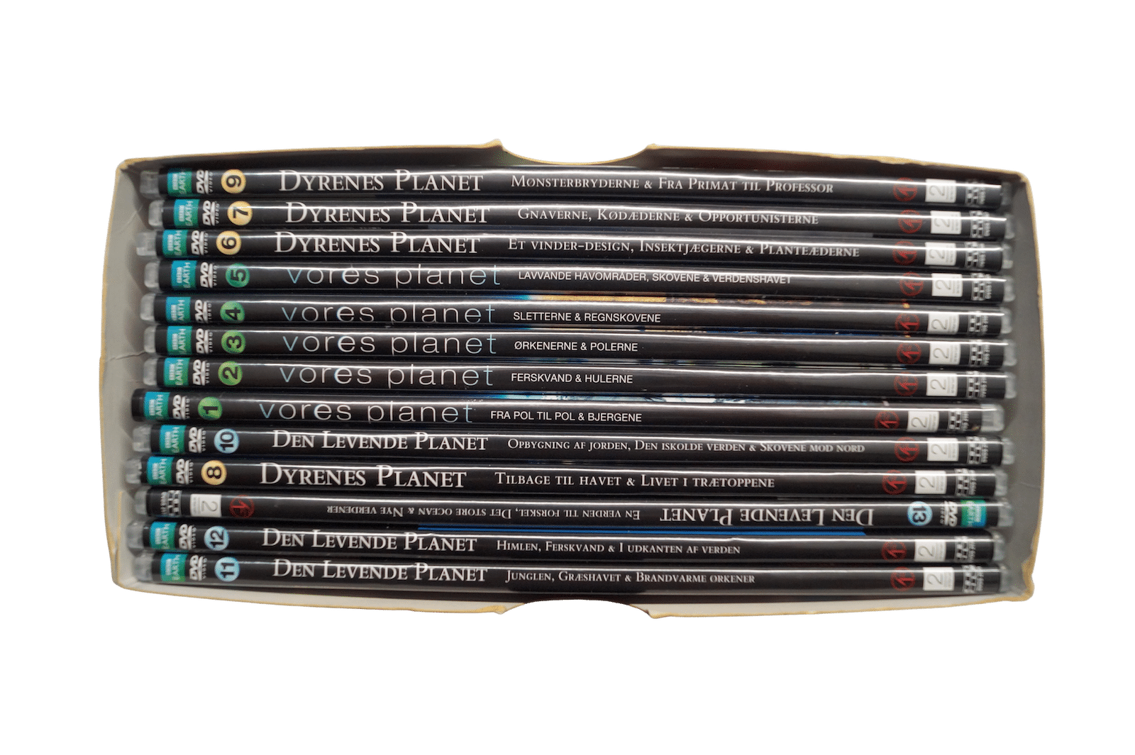 BBC Naturserier – Vores Planet, Dyrenes Planet & Den Levende Planet (13 DVD) (Brugt)