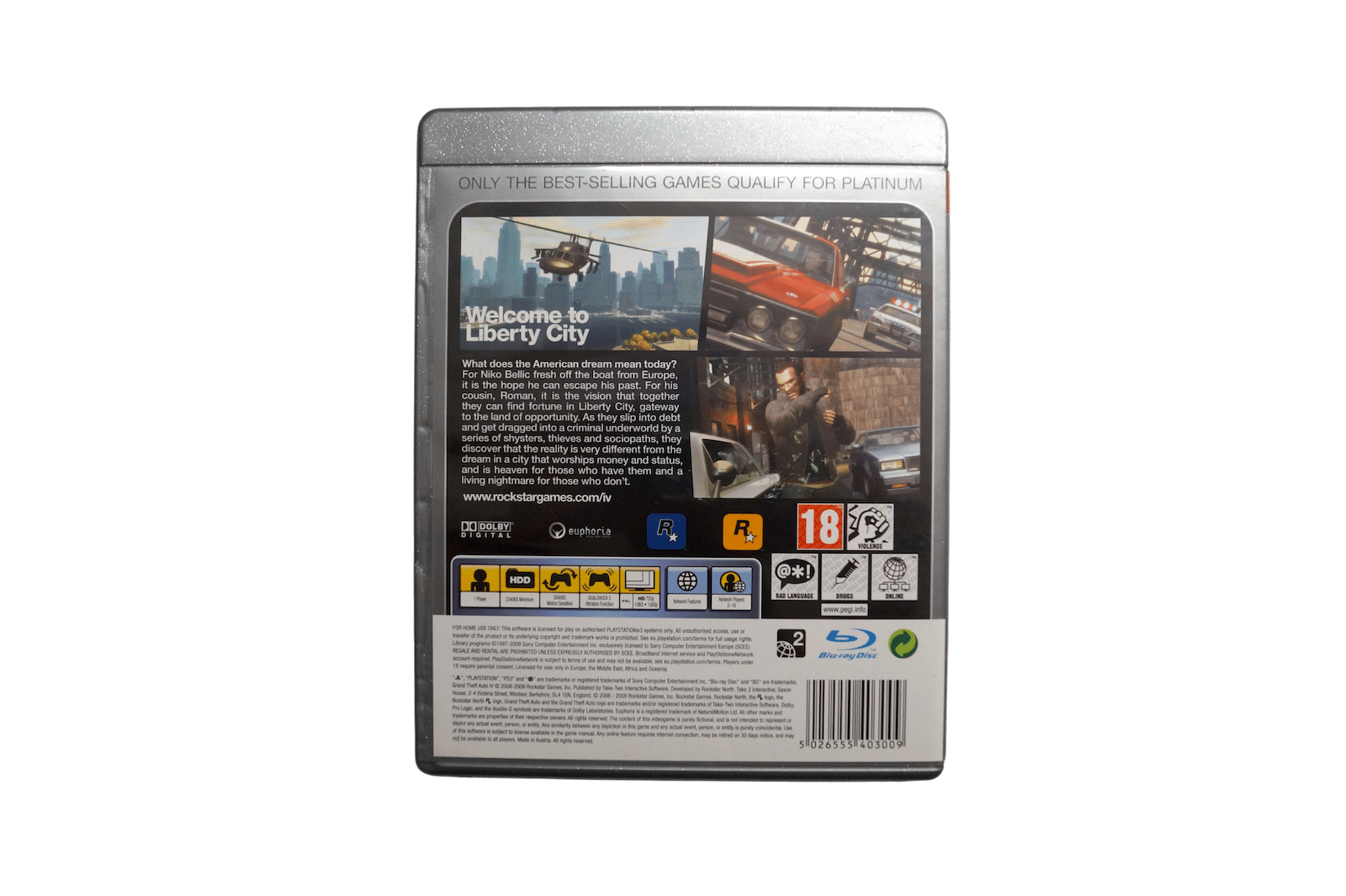 Grand Theft Auto IV (Platinum) – PS3 (Brugt)
