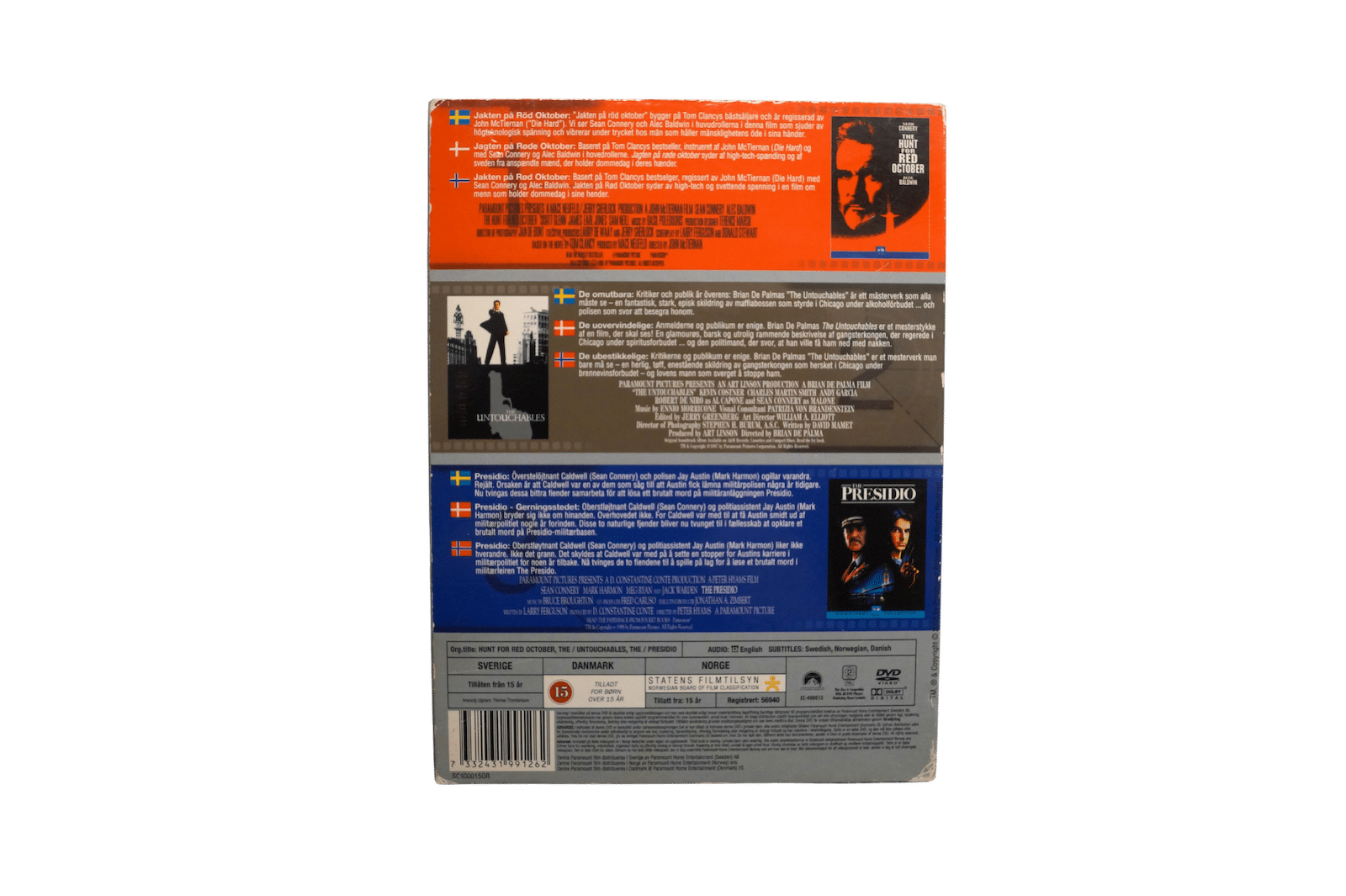 Sean Connery Collection – 3 Film – DVD (Brugt)
