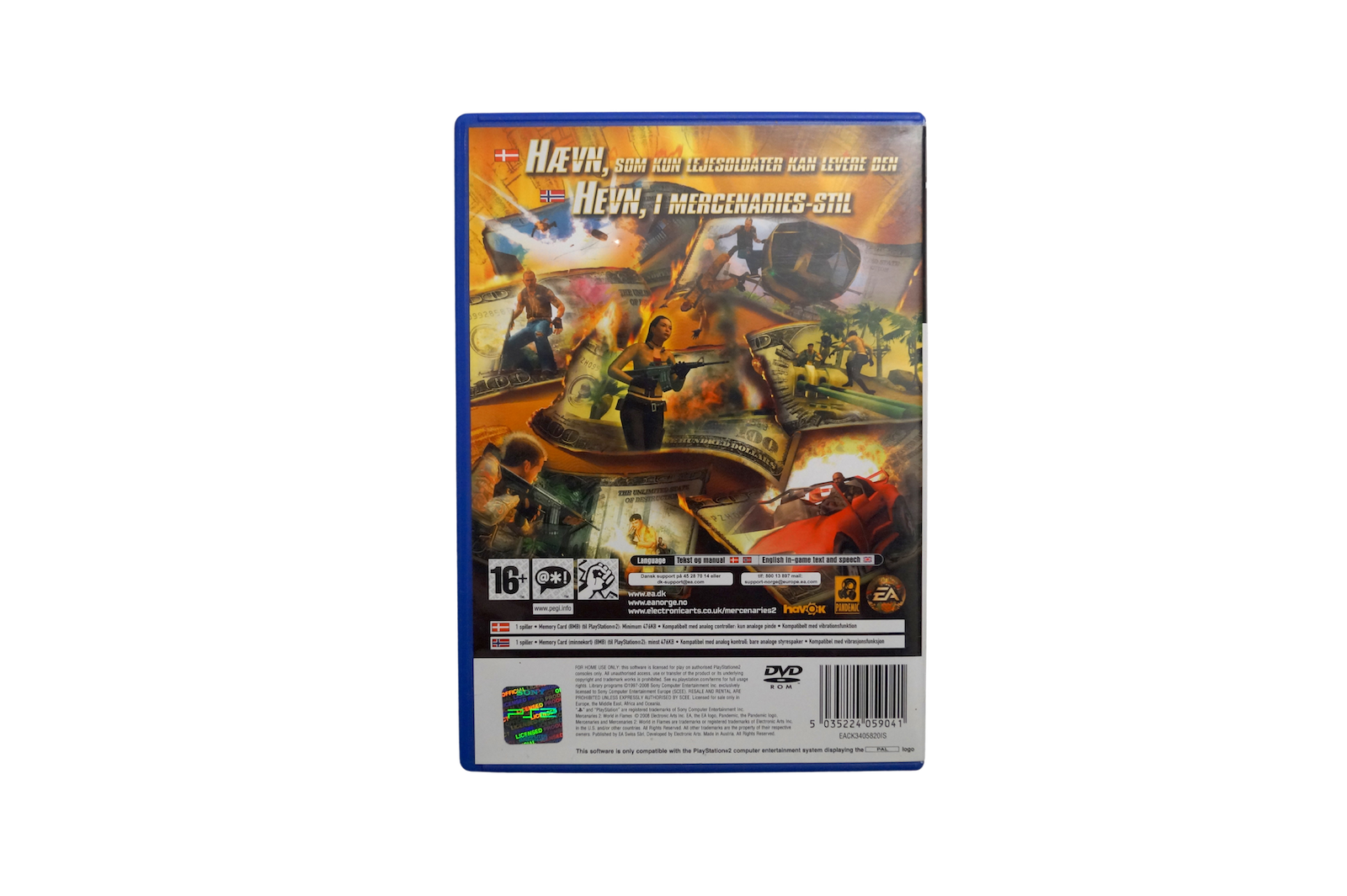 Mercenaries 2: World in Flames – PS2 (Brugt