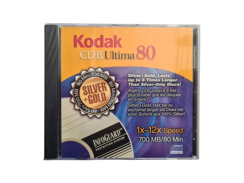 Kodak CD-R Ultima 80 Silver+Gold 700MB 10 stk. nye i folie