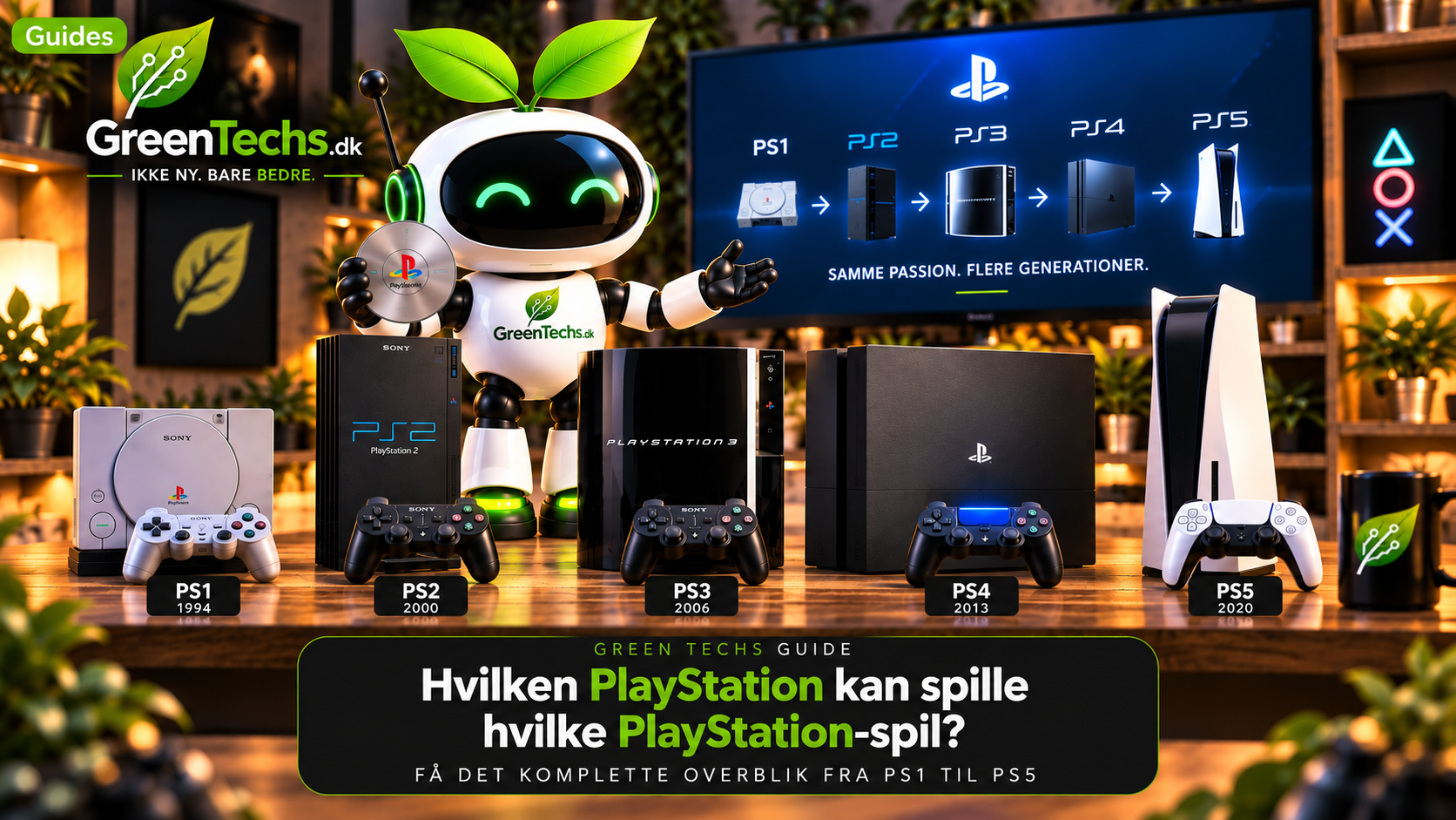 PlayStation bagudkompatibilitet fra PS1 til PS5 med Greeni