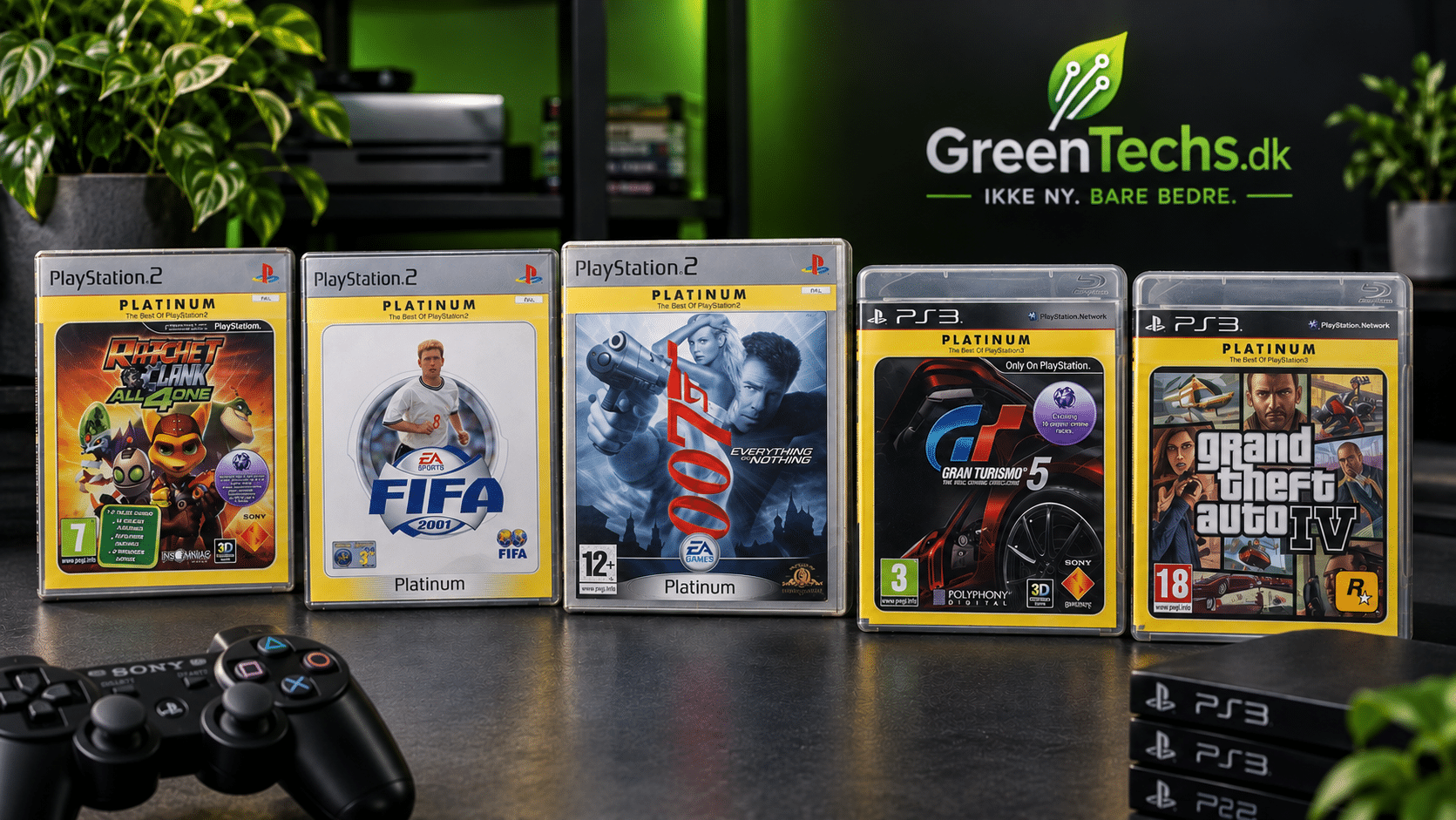 PlayStation Platinum-spil til PS2 og PS3 hos Green Techs