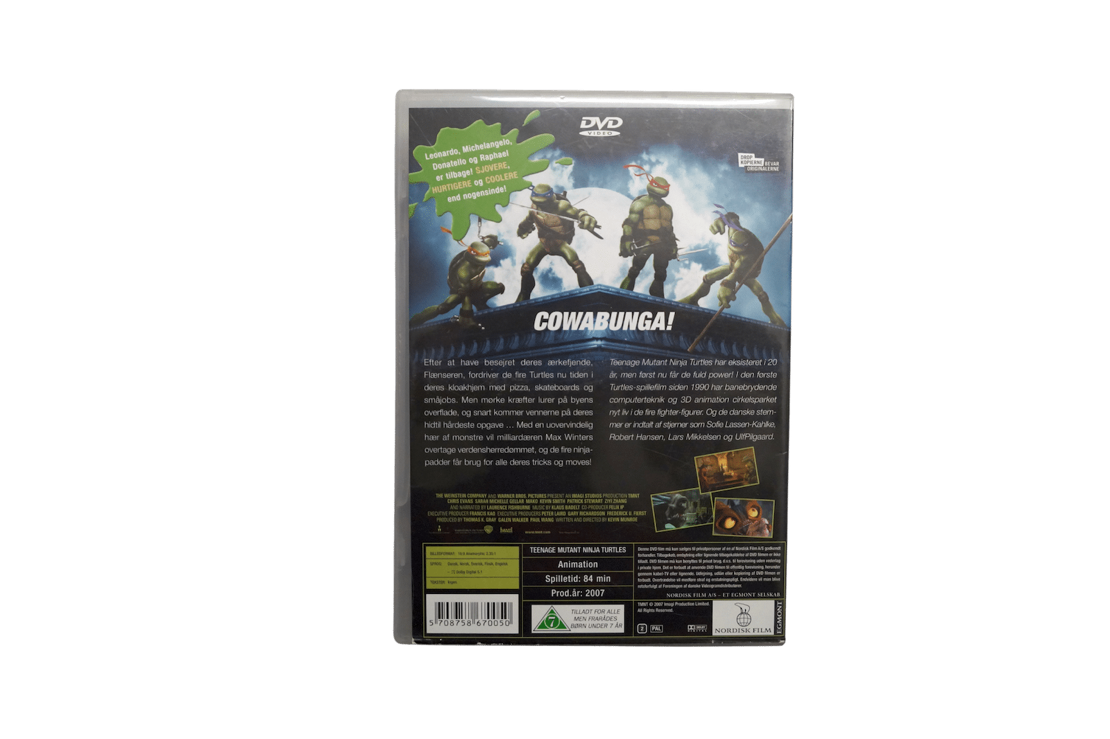 Teenage Mutant Ninja Turtles (TMNT) – DVD (Brugt)