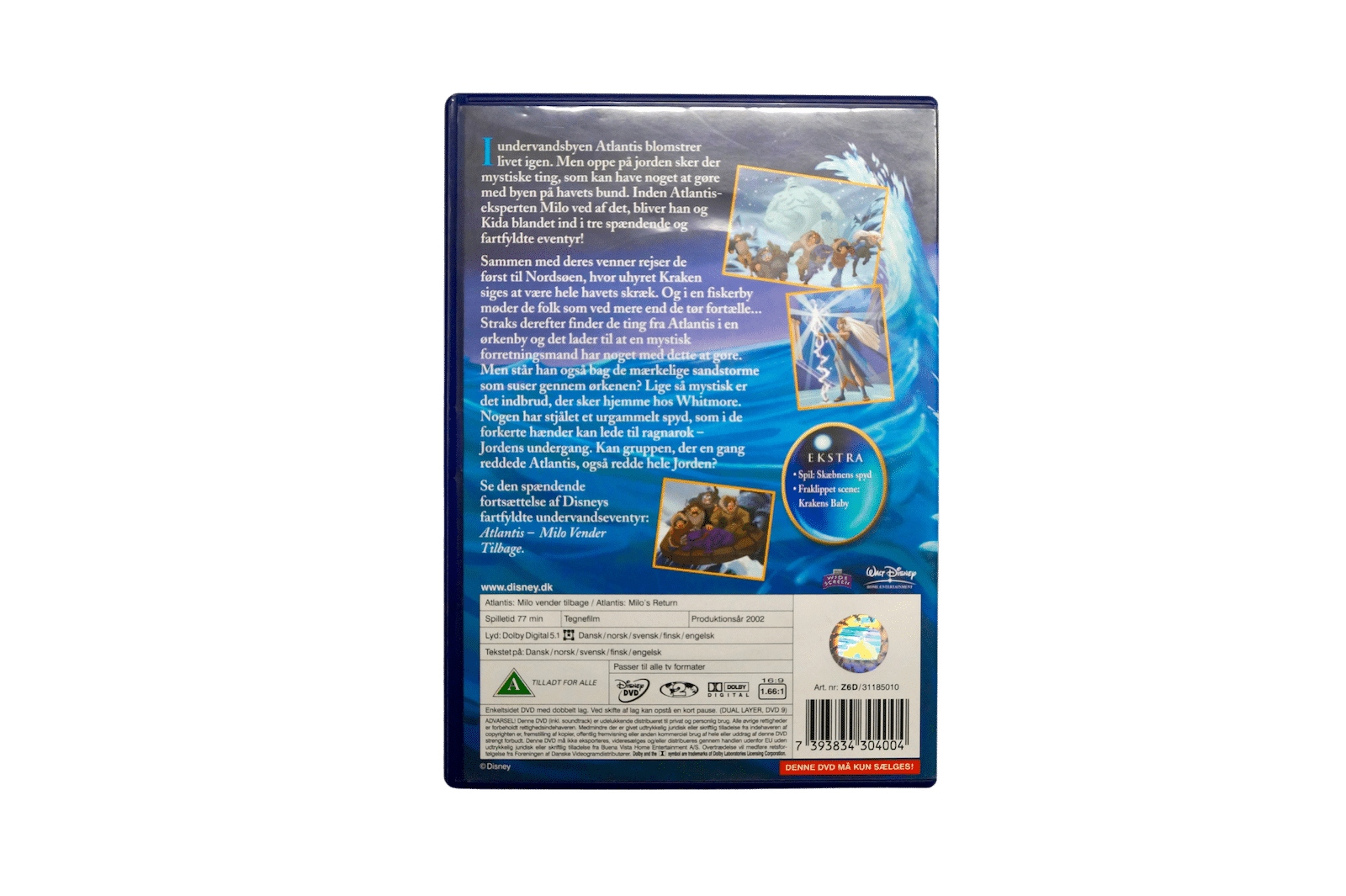 Walt Disney Atlantis: Milo Vender Tilbage - DVD (Brugt)