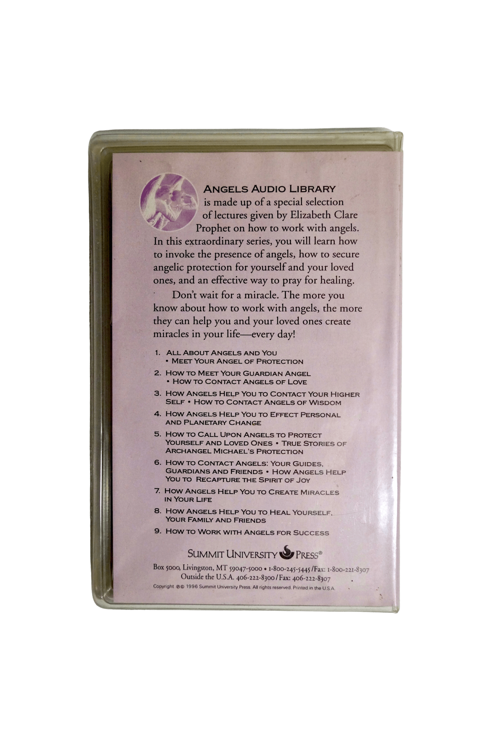 Elizabeth Clare Prophet - How Angels Help You to Contact Your Higher Self AND How to Contact Angels of Wisdom - Kassettebånd (Brugt)