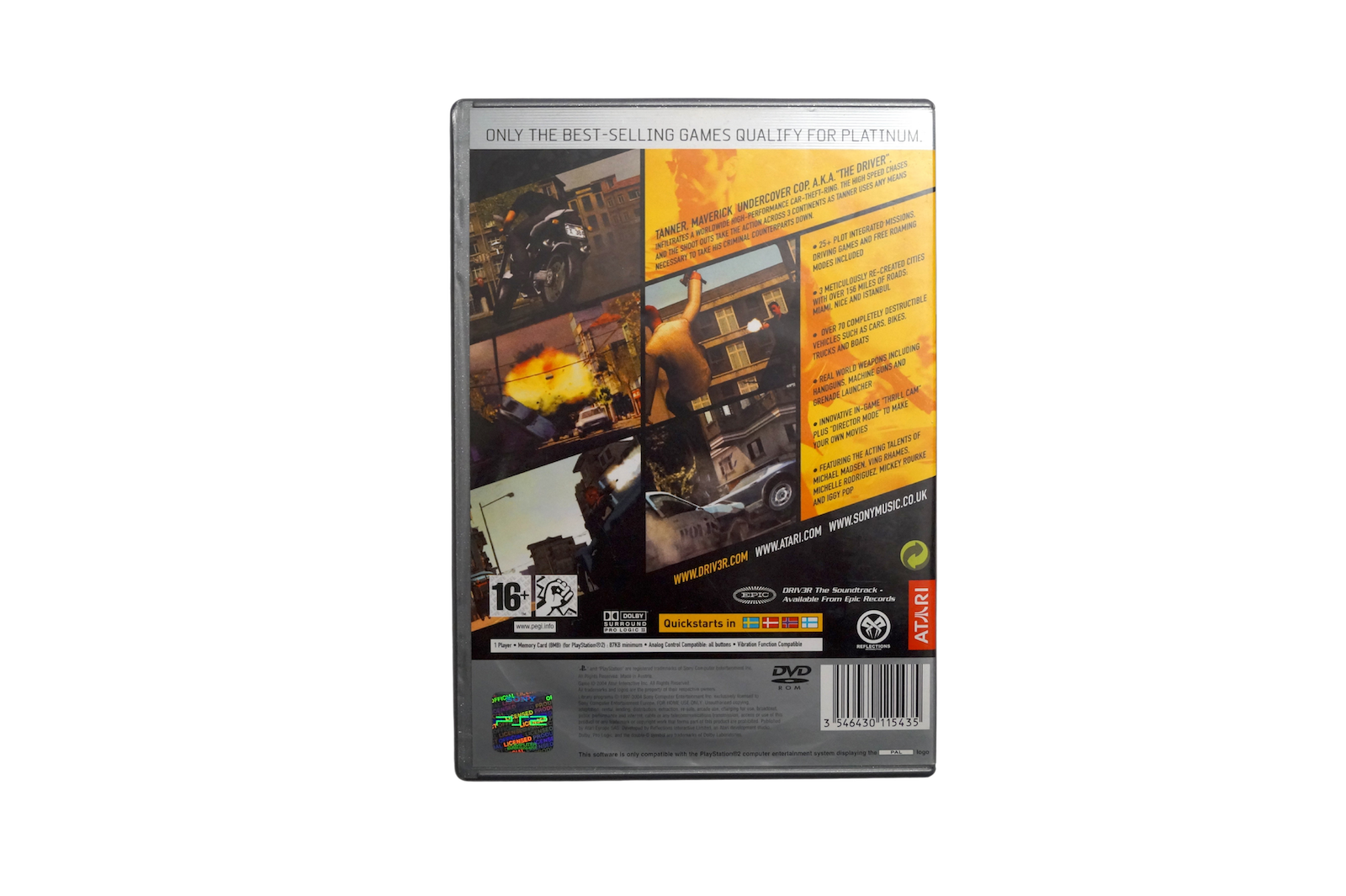 DRIV3R – Platinum – PS2 (Brugt)