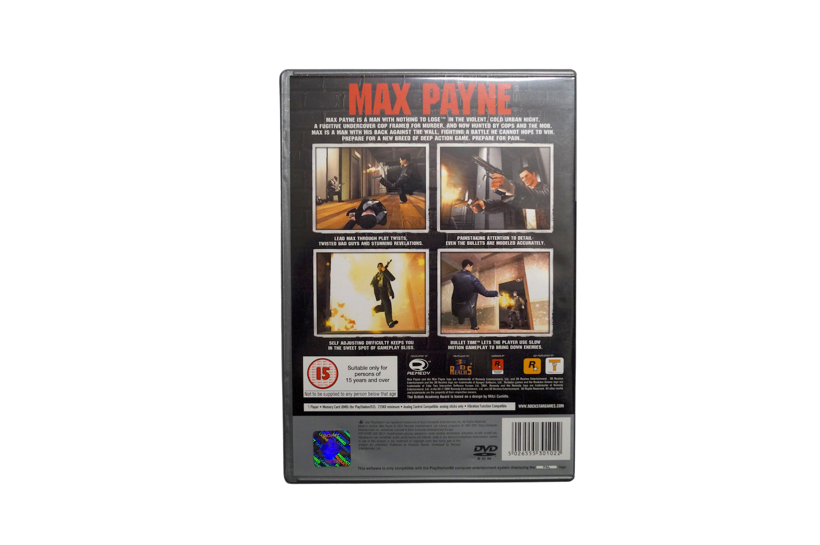 Max Payne – Platinum – PS2 (Brugt)