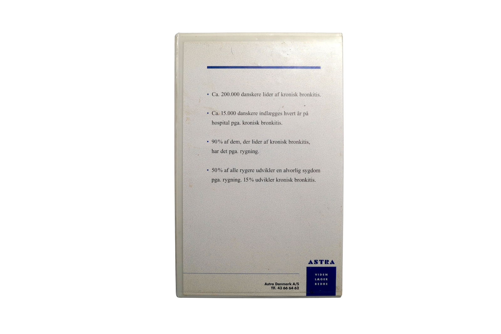 Lev med kronisk bronkitis – KOL2000 Patientvideo – VHS (Brugt)