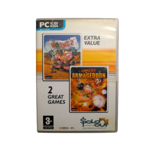 Worms 2 + Worms Armageddon – PC (Brugt) – Spil – Front cover