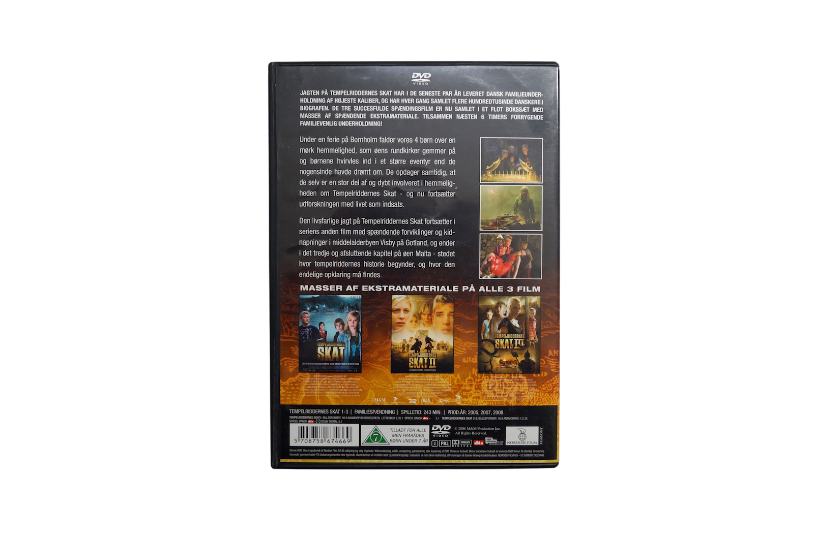 Tempelriddernes Skat 1-2-3 – DVD (Brugt)