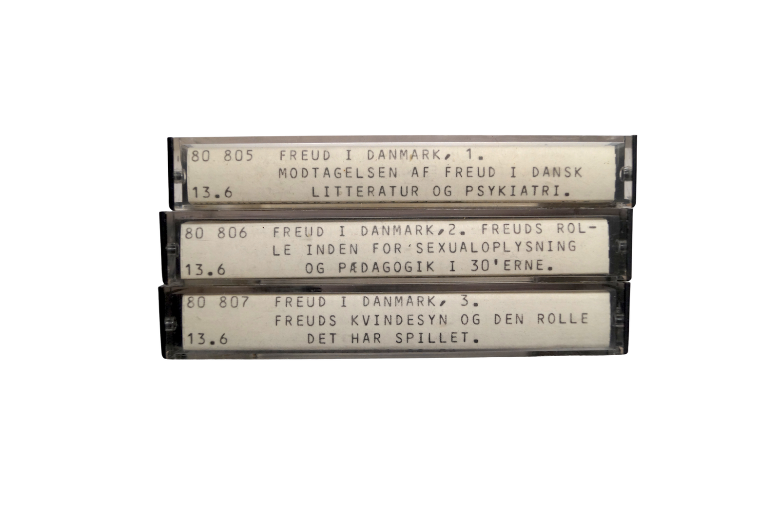Freud i Danmark 1-3 – Landscentralens Båndcentral – 3 Kassettebånd (Brugt)