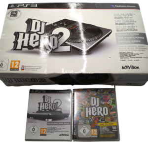 DJ Hero 2 Turntable Bundle med Dongle + DJ Hero 1 & 2 – PS3 (Brugt) – Alle varer – Front cover