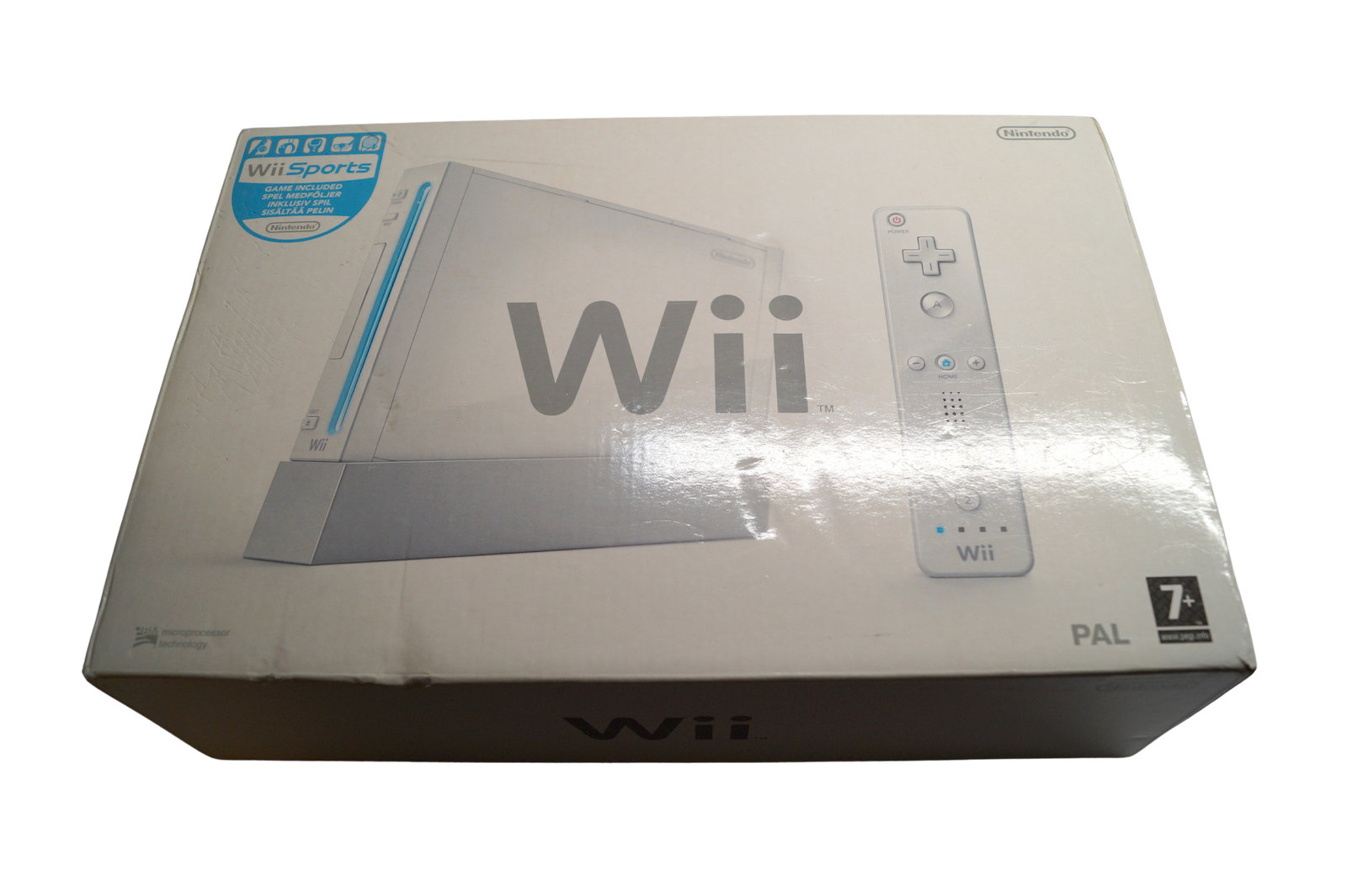 Nintendo Wii Konsol Hvid – Komplet med Wii Remote & Nunchuk i Original Emballage (Brugt)