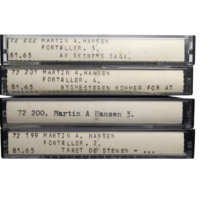 Martin A. Hansen Fortæller 2-5 – Landscentralens Båndcentral – 4 Kassettebånd (Brugt)