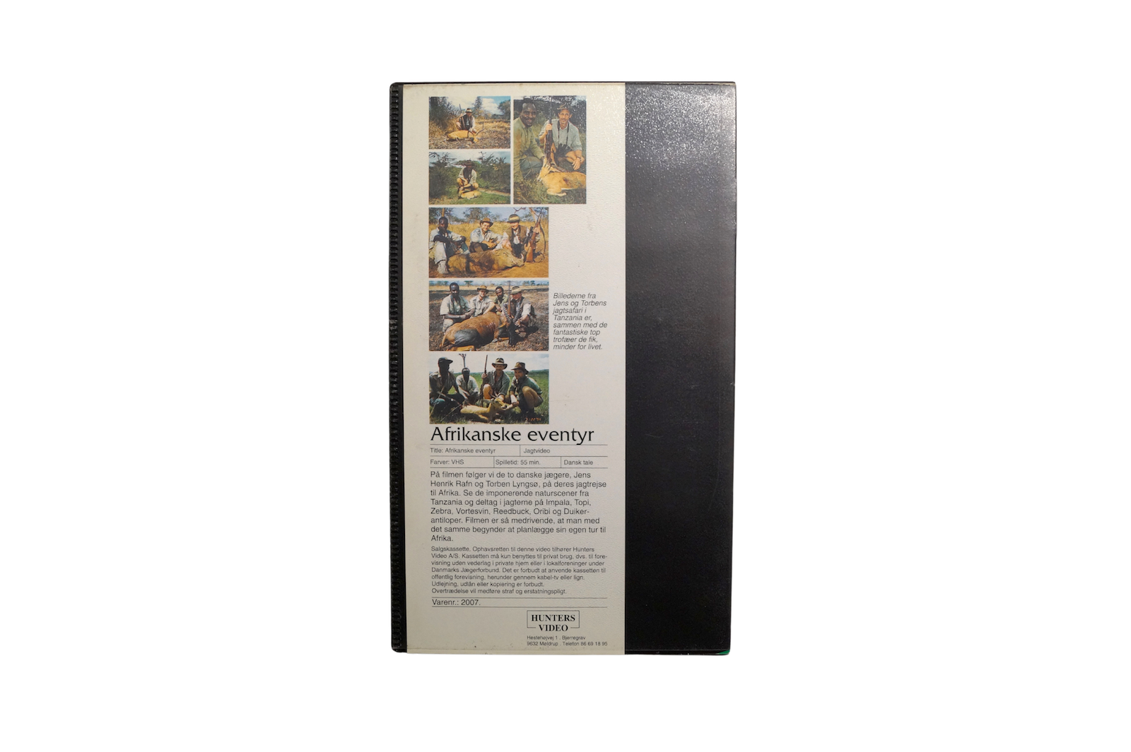 Afrikanske Eventyr – Jæger:Video – VHS (Brugt) – Alle varer – Back cover