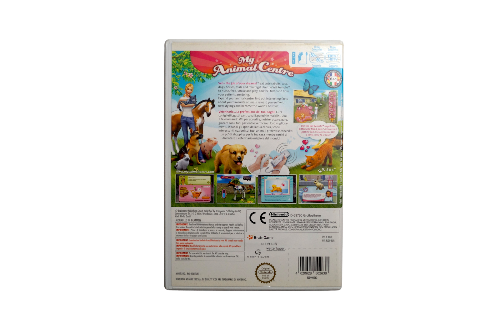 My Animal Centre – Nintendo Wii (Brugt) – Back cover