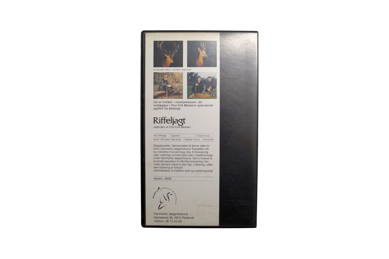 Riffeljagt – Jæger:Video – VHS (Brugt) – Alle varer – Back cover