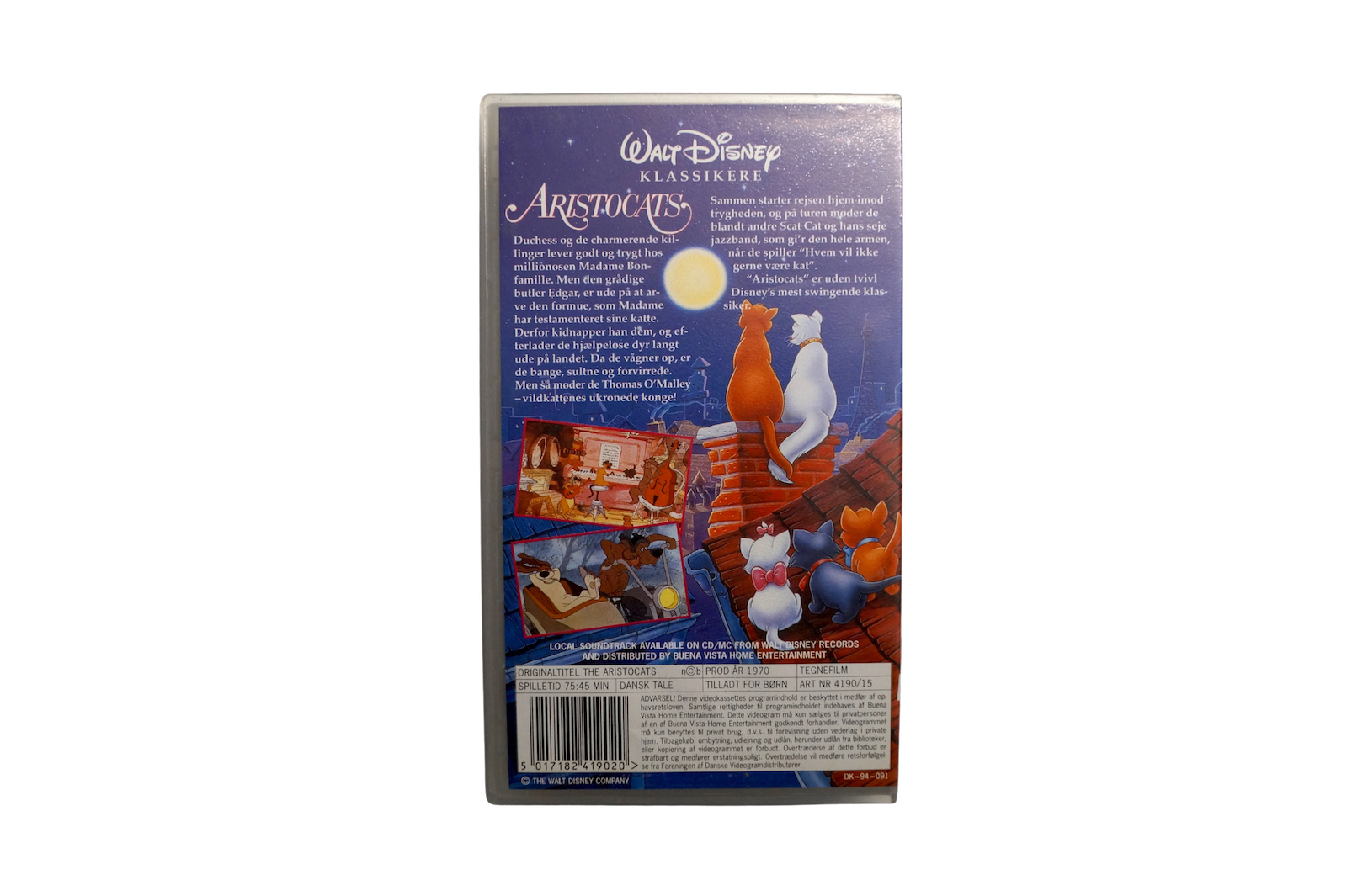 Walt Disney – Aristocats – VHS (Brugt) – Alle varer – Back cover
