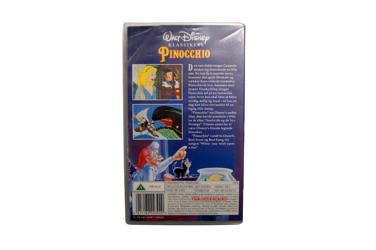Walt Disney – Pinocchio – VHS (Brugt) – Alle varer – Back cover