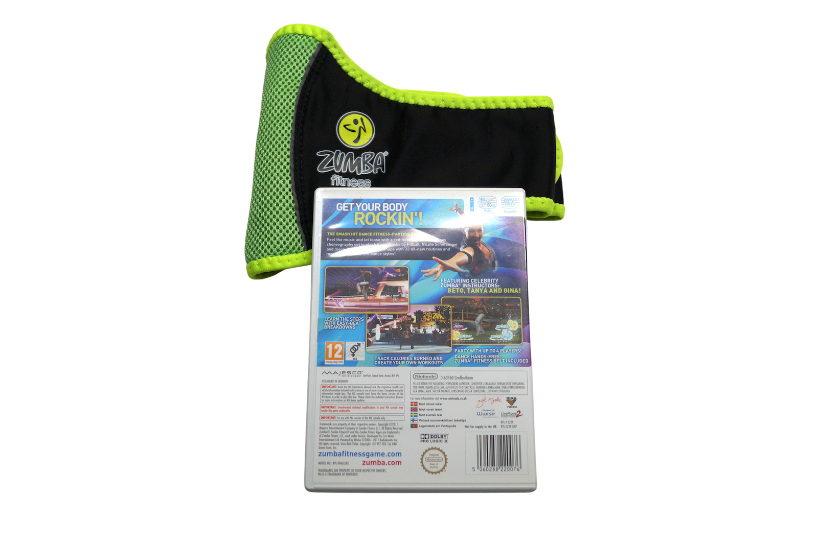 Zumba Fitness 2 inkl. originalt Fitness Belt – Nintendo Wii (Brugt)