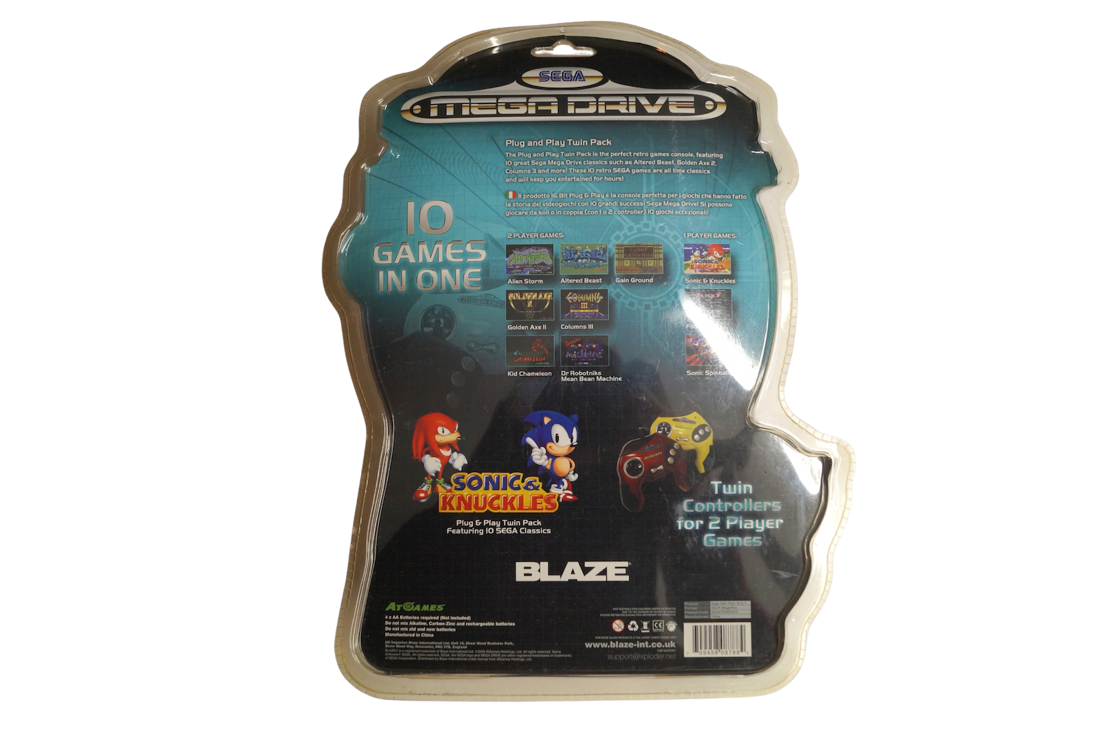 SEGA Mega Drive Twin Pads – 10 Games in One – Sonic & Knuckles (Ny i forseglet emballage)
